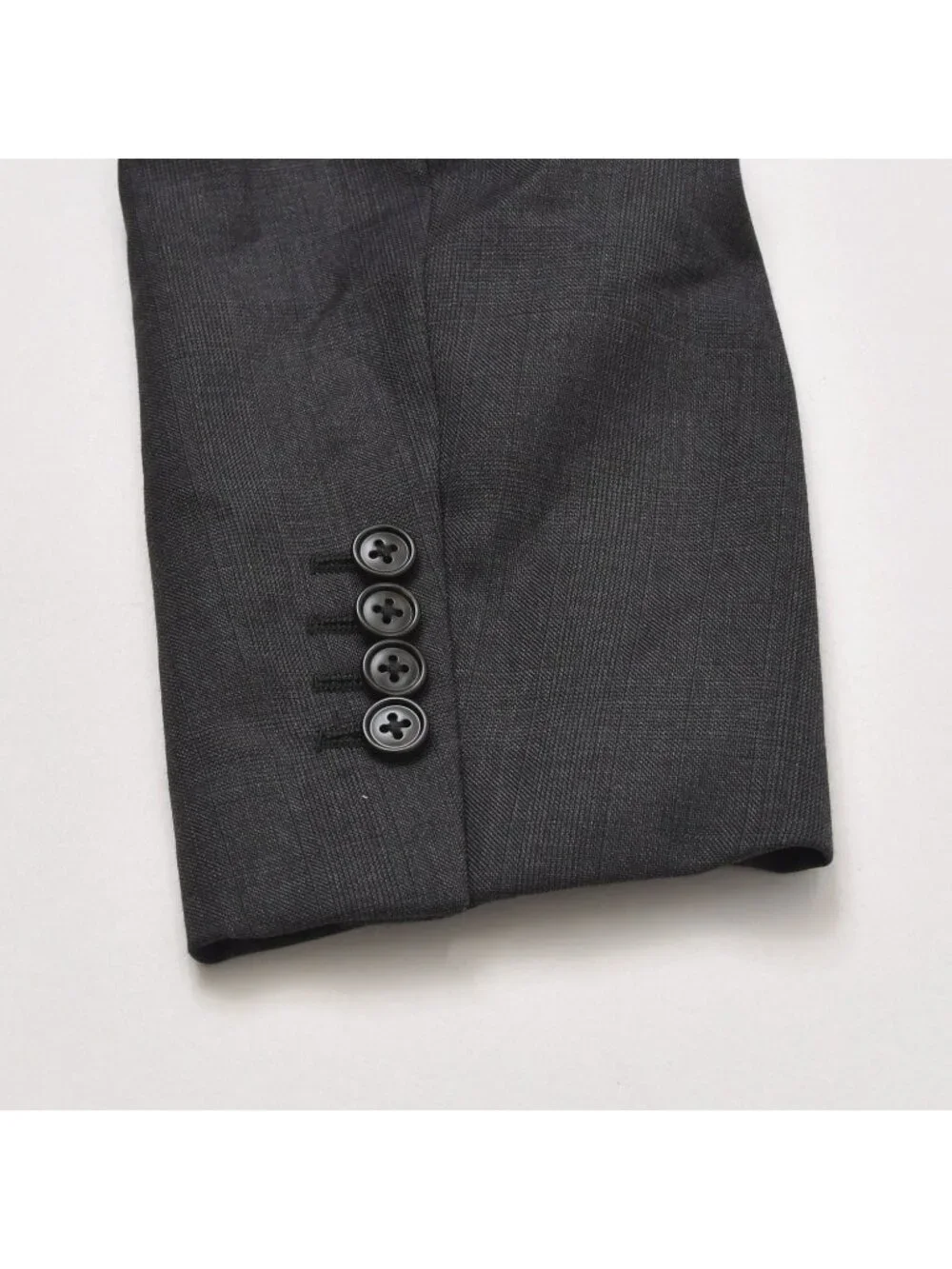 Hermes Set Suit Jacket Trousers Pants Gray Single Breasted
